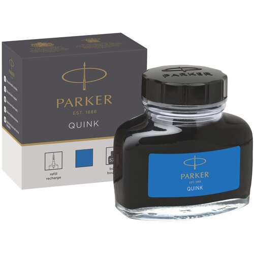 Чернила для перьевой ручки PARKER Quink Ink Z13 57 мл синий 1