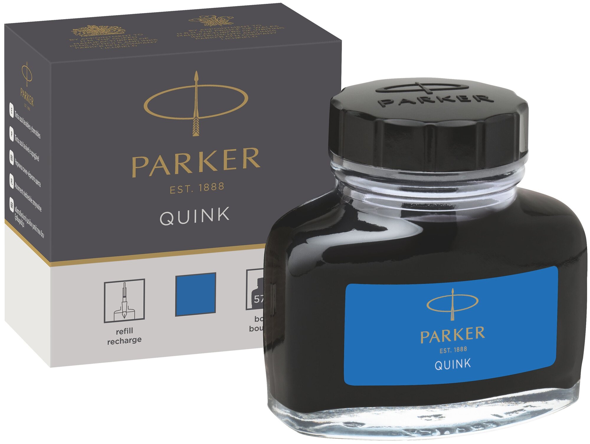 Чернила Parker "Bottle Quink" синие, 57мл