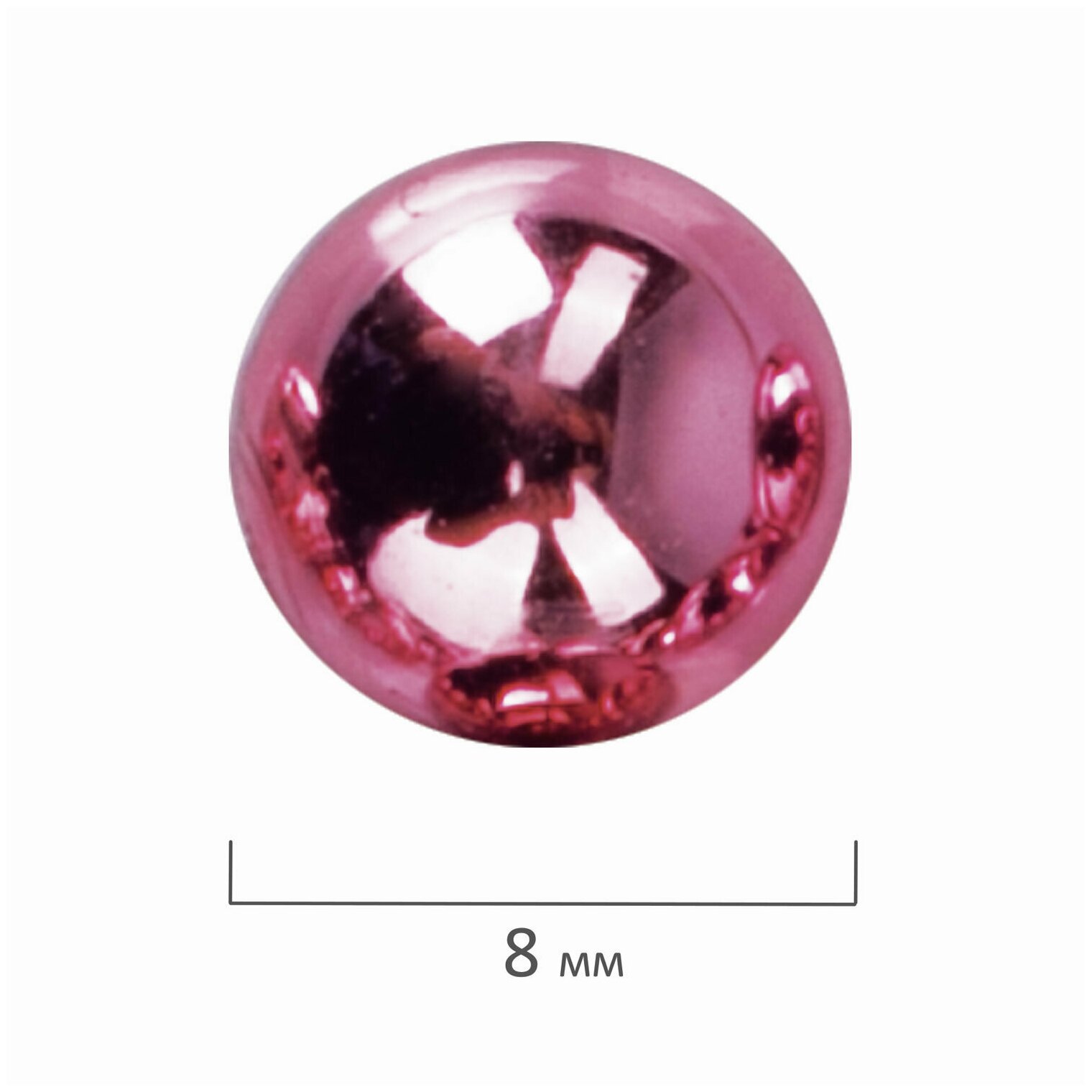 Стразы самоклеящиеся круглые, 8 мм, 150 штук, розовые, на подложке, остров сокровищ, 662239 - фотография № 6