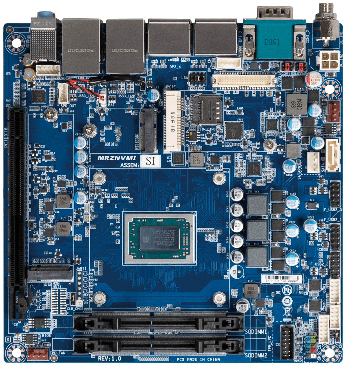 Материнская плата GigaIPC mITX-1605A со встроенным процессором AMD Ryzen V1605b mITX-1605A .