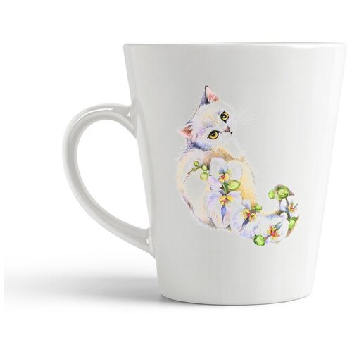 фото Кружка-латте coolpodarok "кошки. орхидеи"