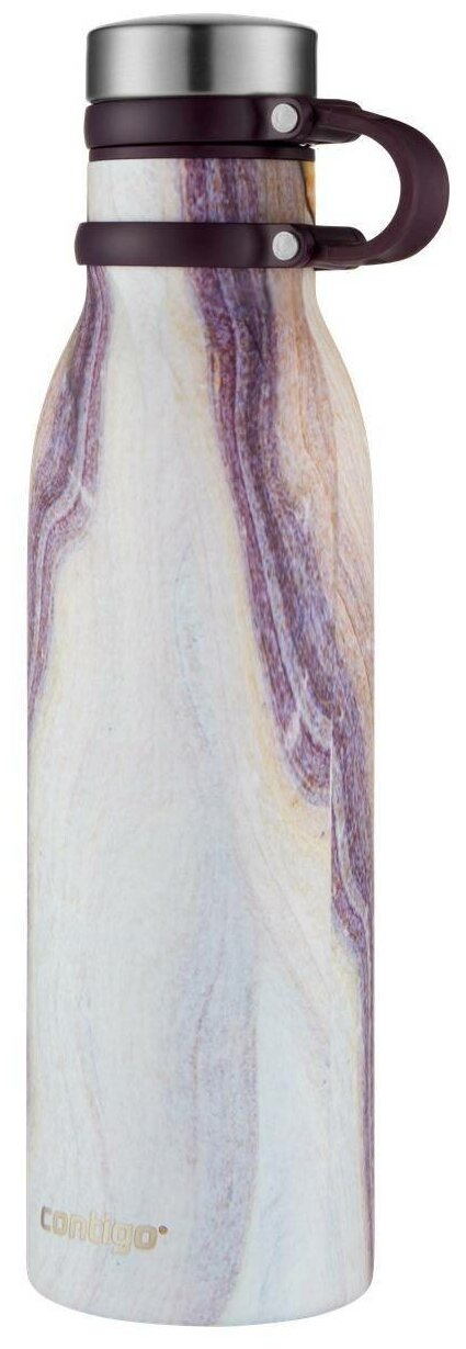 Термос-бутылка Contigo Matterhorn Couture 0.59л. белый/фиолетовый (2104547) - фотография № 1