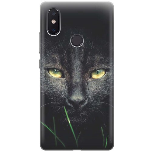 фото Силиконовый чехол на xiaomi mi 8 se / сяоми ми 8 се с принтом "кошка в темноте" gosso