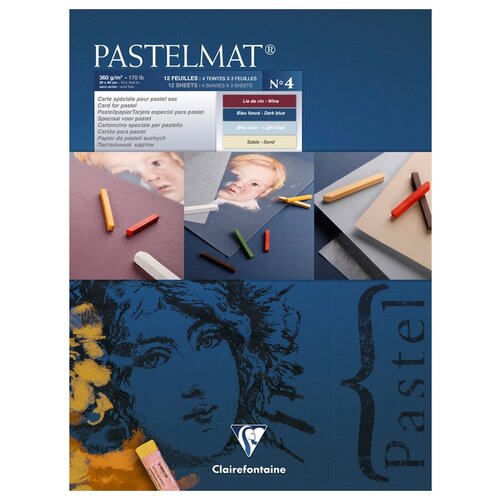 Альбом для пастели Clairefontaine Pastelmat  42 х 29.7 см (30х40 см), 360 г/м², 12 л.