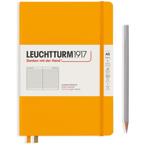 Блокнот Leuchtturm1917 Medium А5, мягкая обложка, восходящее солнце, в линейку блокнот leuchtturm1917 medium а5 аквамарин в линейку