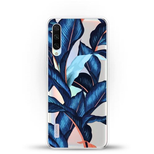 фото Силиконовый чехол синие листья на xiaomi mi cc9e andy & paul