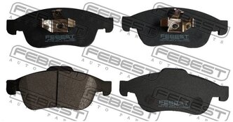 Дисковые тормозные колодки передние FEBEST 2401-CAPTF для Nissan, Renault (4 шт.)