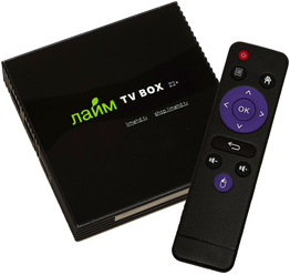 Медиаплеер Смарт ТВ приставка Лайм TV box Z2+ 4/32 Гб с WI-FI, Bluetooth, Android 10, 300 каналов бесплатно