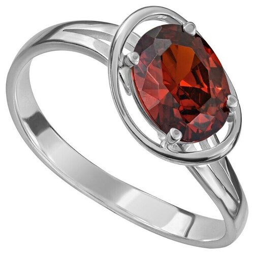 Кольцо Lazurit Online, серебро, 925 проба, серебрение, нанокристалл, размер 19, красный