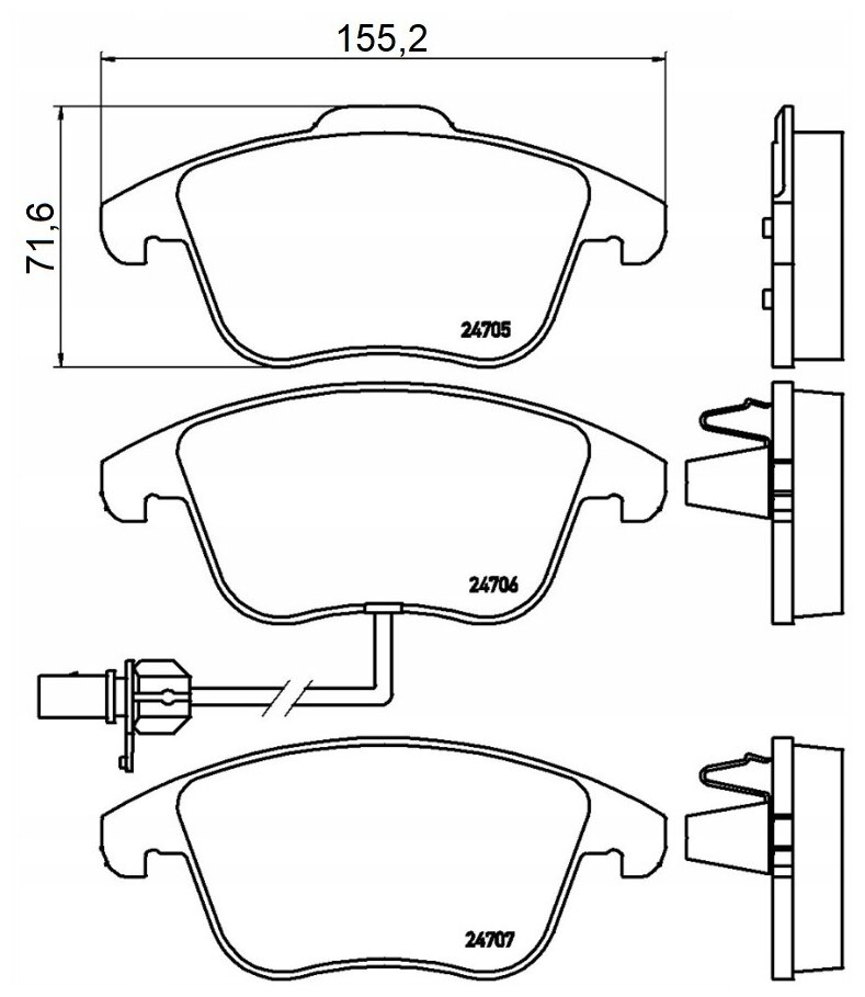 Дисковые тормозные колодки передние brembo P85113X для Audi A4 Audi A5 Suzuki Grand Vitara Great Wall Safe (4 шт.)