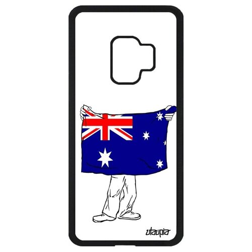 фото Защитный чехол на // samsung galaxy s9 // "флаг австралии с руками" дизайн стиль, utaupia, белый