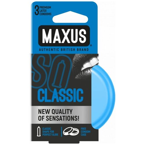 Классические презервативы в железном кейсе MAXUS Classic - 3 шт. презервативы в железном кейсе maxus mixed 3 шт