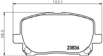 Дисковые тормозные колодки передние Mintex MDB2266 для Great Wall, Pontiac, Toyota (4 шт.)