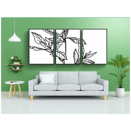 фото Набор модулных постеров для интерьера "кустарник, азалия, цветок" 60x90 см. в тубусе, без рамки lotsprints