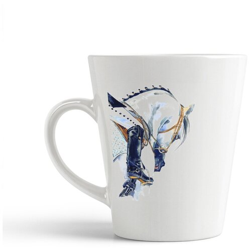 фото Кружка-латте coolpodarok "графика. конь2"