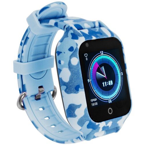 Детские умные часы телефон - Trak Fon4g ARMY-Blue S10062TRA детские наручные смарт часы Двухсторонняя видеосвязь геозабор 496400₽