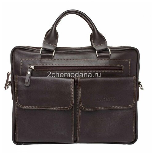 Мужская кожаная деловая сумка LAKESTONE Holford Brown 926013/BR