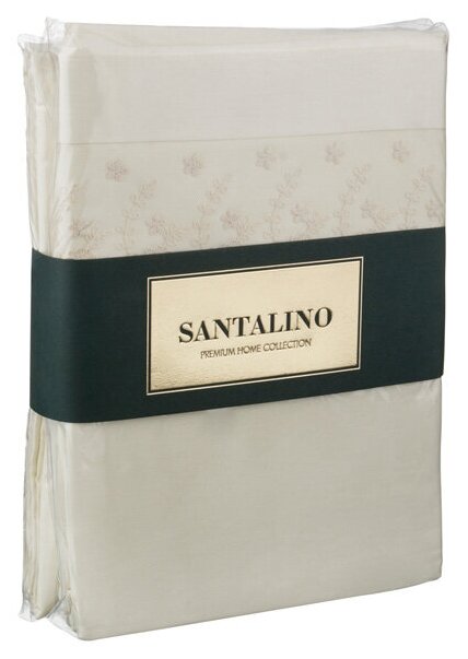 Комплект постельного белья идиллия SANTALINO 2-х сп, шампань, с кружевом, простыня 250*220 см (984-601)