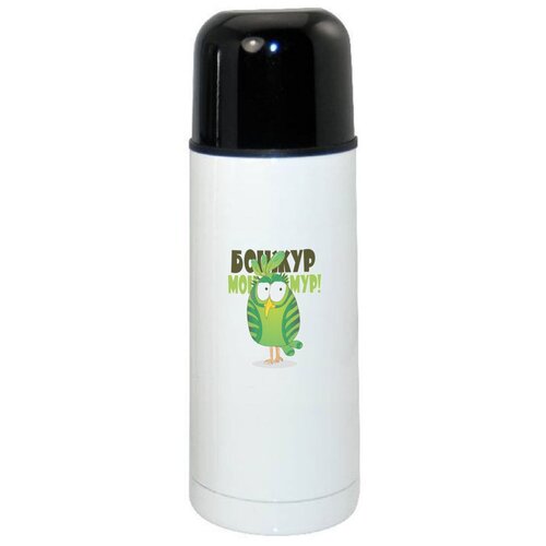 фото Термос coolpodarok бонжур мон мур попугай
