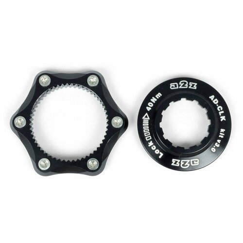 фото Адаптер a2z, center lock - 6 болтов, замок qr, черный, ad-clk kit-1