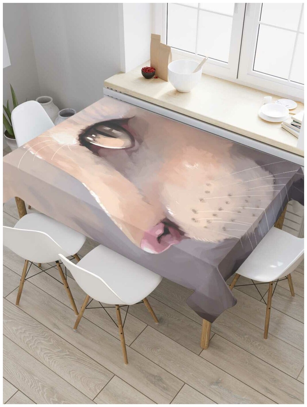 Прямоугольная водоотталкивающая скатерть на стол 