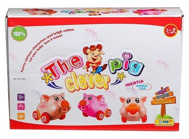 Набор игрушек, свинки, 8 шт, The clever pig, 225-5001 - Н62535