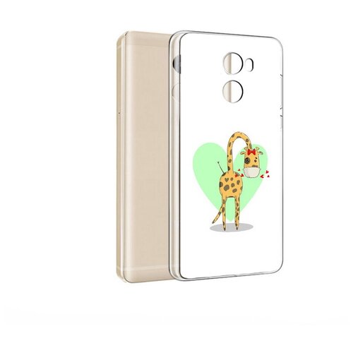 Чехол задняя-панель-накладка-бампер MyPads Влюбленный жираф 14 февраля для Xiaomi Redmi 4 Pro противоударный