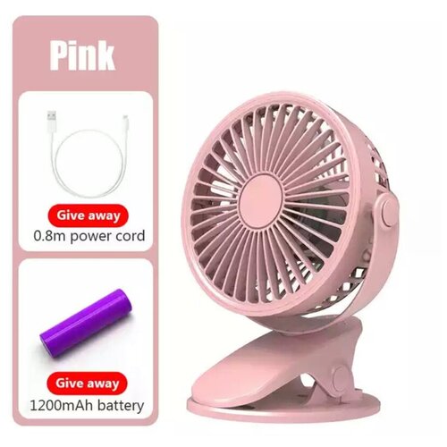Вентилятор на прищепке в авто и дом Rapture Free AirFlow 101 3 режима скорости АКБ 1200 розовый 141500₽