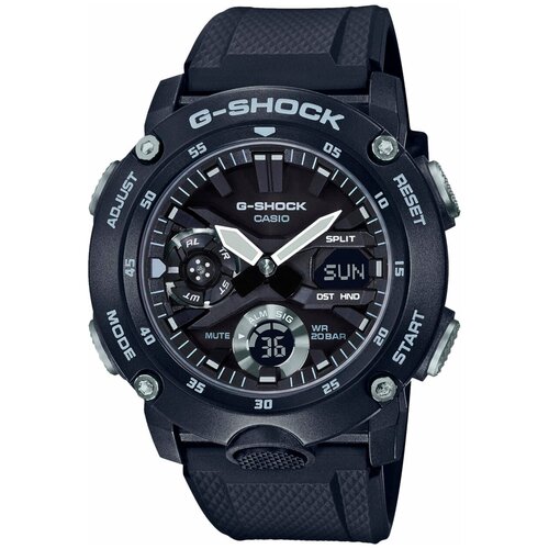 Японские часы наручные мужские ударопрочные Casio G-SHOCK GA-2000S-1AER в карбоновом корпусе