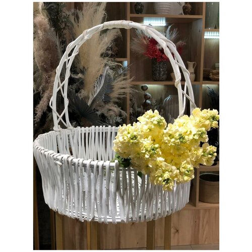 Плетеная корзина, корзина для цветов большая, 45х45, корзинка для цветов, корзина для хранения.