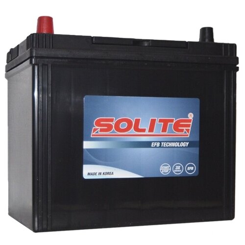 Автомобильный аккумулятор 50 Ач Solite EFB N55R (B24R) п/п (440А д*ш*в 23,6*12,8*20,0/22,2 см)