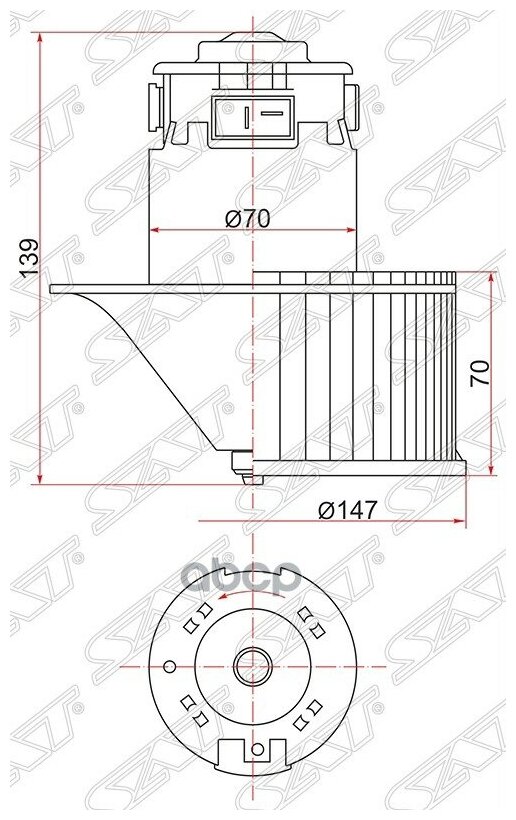 Мотор Отопителя Салона Nissan X-Trail T30 00-07 (Rhd) Sat арт. ST272258H300