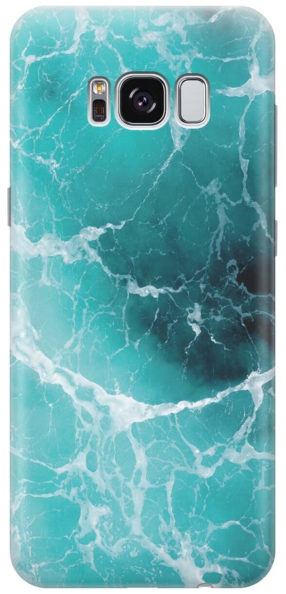 GOSSO Ультратонкий силиконовый чехол-накладка для Samsung Galaxy S8 с принтом "Лазурный океан"