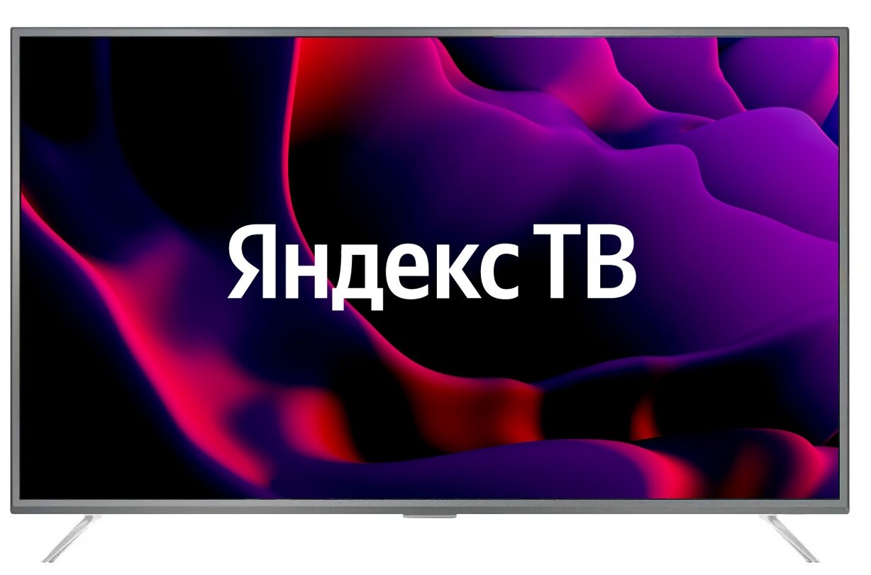 50" Телевизор Hi 50USY151X 2020 LED, HDR на платформе Яндекс.ТВ, темный хром