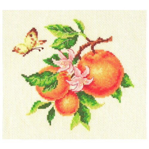 фото Многоцветница набор для вышивания ветка апельсина 17 х 19 см (мкн 25-14)