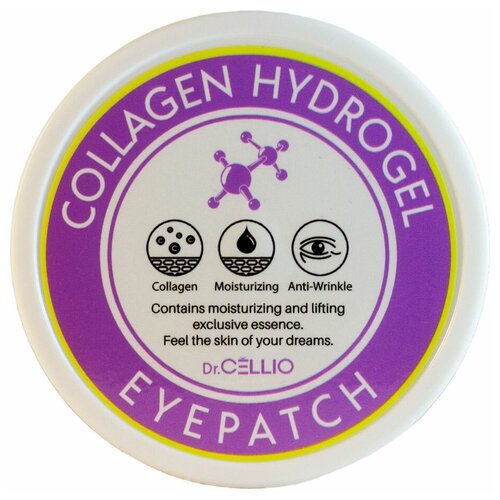 Гидрогелевые патчи для глаз с коллагеном Dr. Cellio Collagen Hydrogel Eye Patch, 60 шт