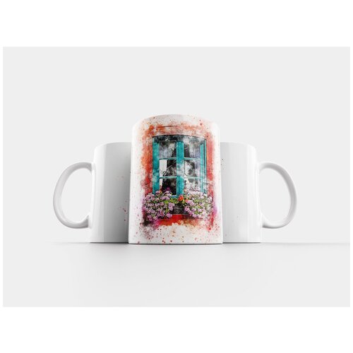 фото Кружка "окно, цветы, природа" 320 мл lotsprints