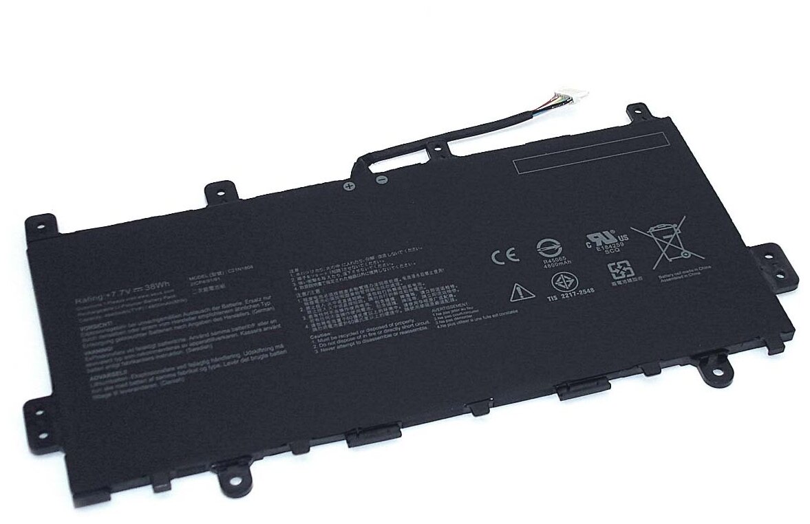 Аккумуляторная батарея для ноутбукa Asus Chromebook C523NA (C21N1808) 7.7V 4800mAh