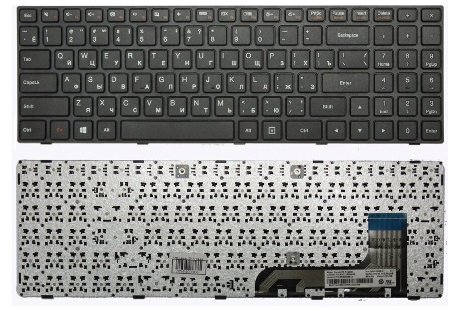 Клавиатура для ноутбука Lenovo B50-10 100-15IBY P/n: NSK-BR0SN