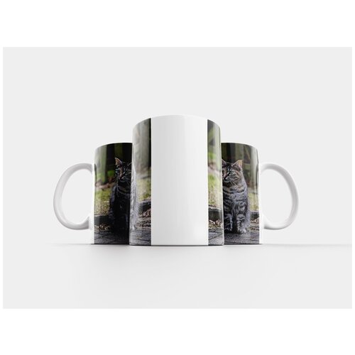 фото Кружка "кот, шерсть, серый" 320 мл lotsprints