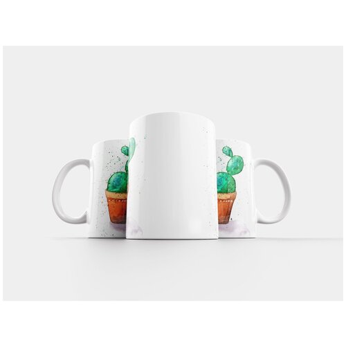 фото Кружка "акварель, кактус, завод" 320 мл lotsprints