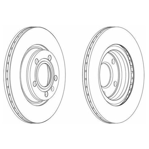 фото Тормозной диск ferodo ddf1708 для audi a4, a8; vw passat
