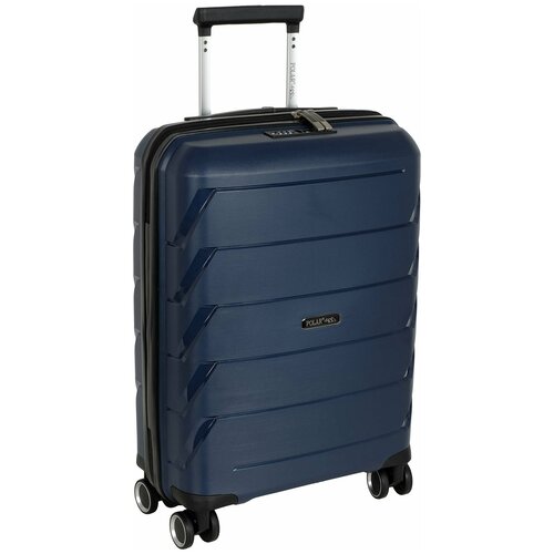 Чемодан POLAR, 63 л, размер M, синий чемодан polar 76 5 л размер m синий