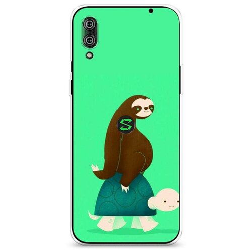 фото Силиконовый чехол "ленивец на черепахе" на xiaomi black shark 2 pro / сяоми блэк шарк 2 про case place