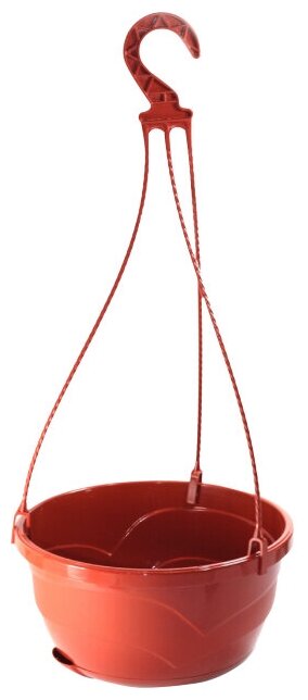 Кашпо с прикорневым поливом «Мальва», 4,7 л, цвет терракотовый, подвес В подарок