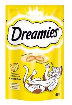 Dreamies Лакомые подушечки для кошек с сыром 7556 0,06 кг 22974 (18 шт)