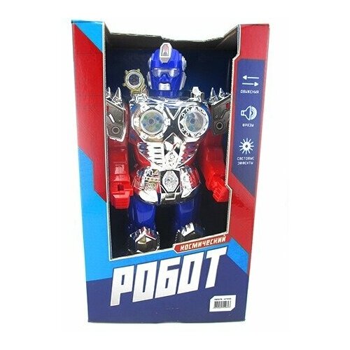 Робот GT9115 Космический боец со светом и звуком, на батарейках, в коробке 18,5*11*30,5см ходячий робот забавные развлечения безопасное умное пространство танцевальный робот игрушка вечерние космос робот космический робот
