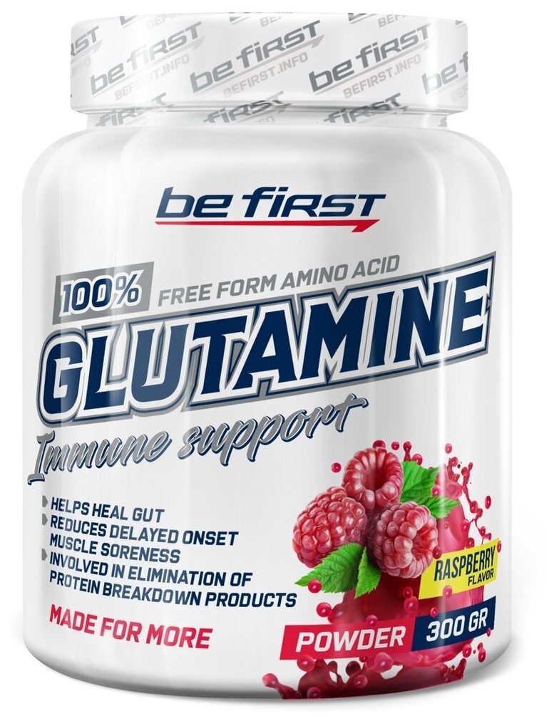 Be First Glutamine Powder 300 гр (Be First) Малина