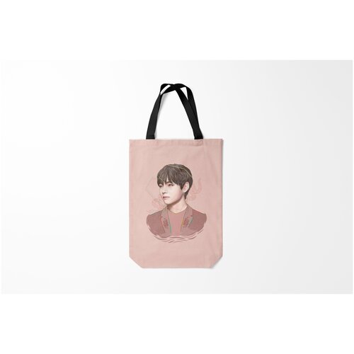 фото Сумка-шоппер / 31х42 см / популярные иллюстрации / модные kim taehyung burnettie