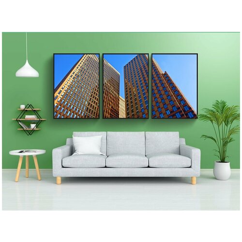 фото Набор модулных постеров для интерьера "строительство, высокий подъем, небоскреб" 60x90 см. в тубусе, без рамки lotsprints